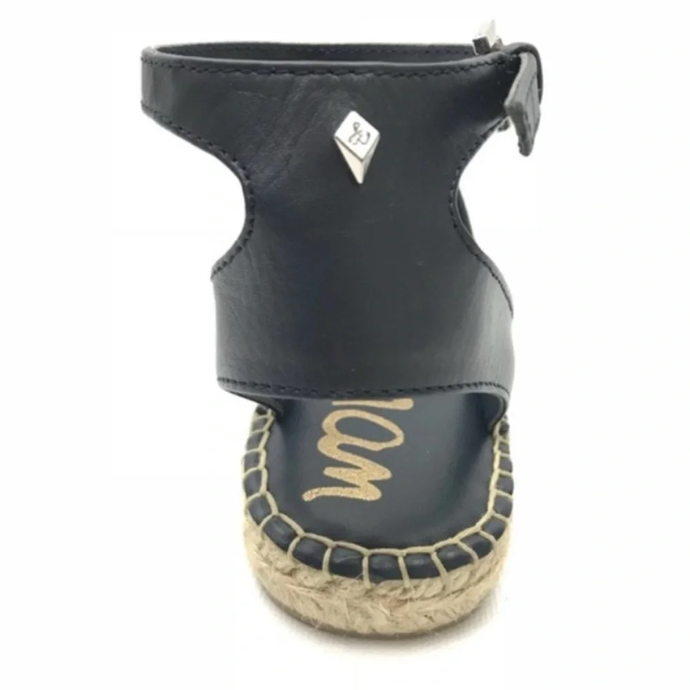 Sam Edelman “Vivian” Striped Espadrille Sandals in Navy and White Sz 6
